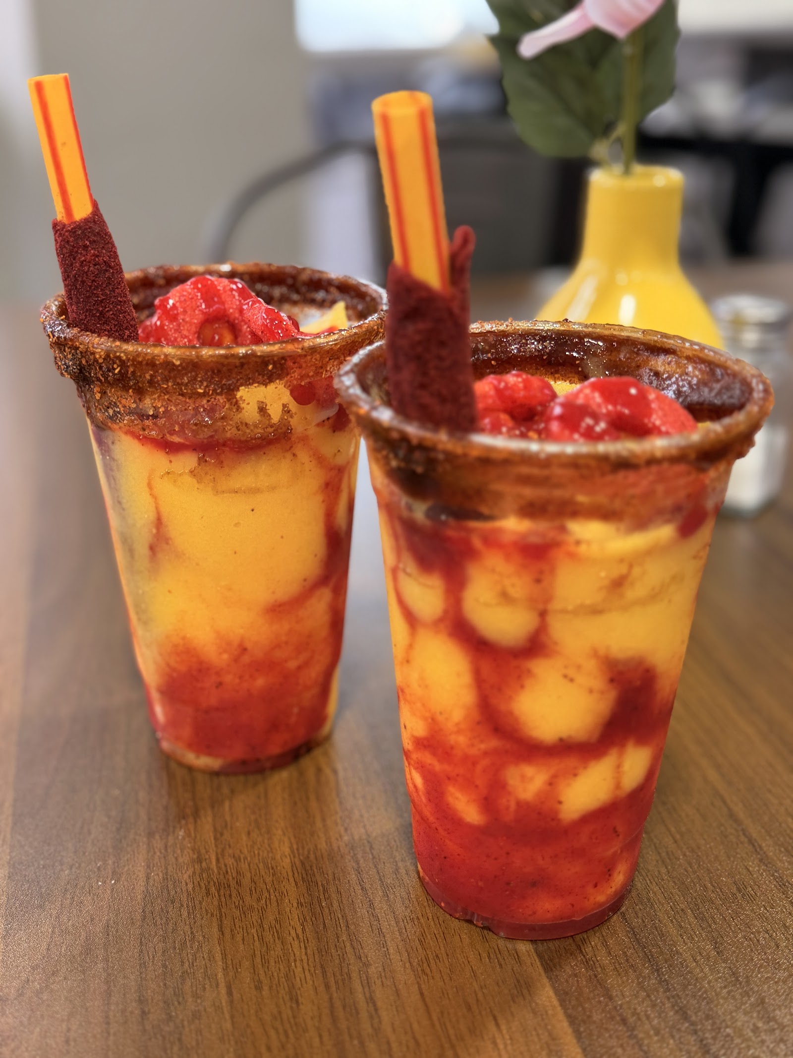 Chamoy mangonada drinks at Tomel's